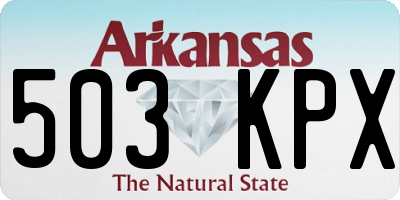 AR license plate 503KPX