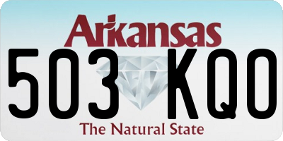 AR license plate 503KQO