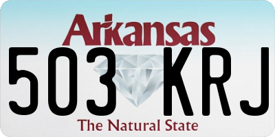 AR license plate 503KRJ