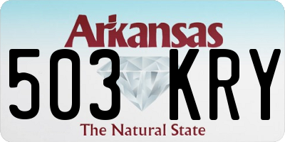 AR license plate 503KRY