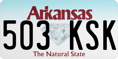 AR license plate 503KSK