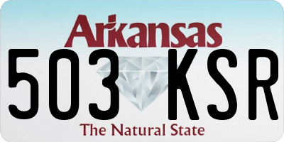 AR license plate 503KSR