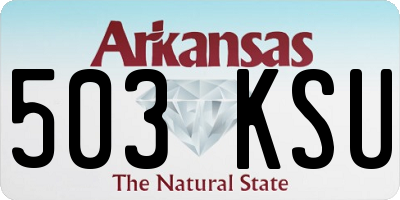 AR license plate 503KSU