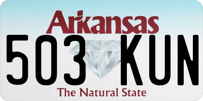 AR license plate 503KUN
