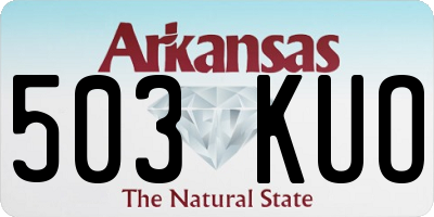AR license plate 503KUO