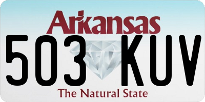 AR license plate 503KUV