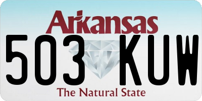 AR license plate 503KUW