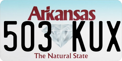 AR license plate 503KUX