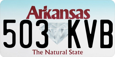 AR license plate 503KVB
