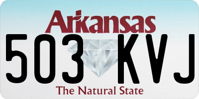 AR license plate 503KVJ