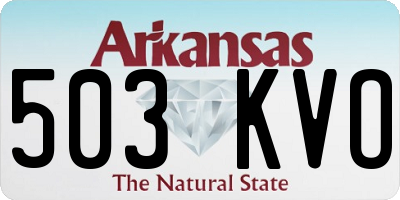 AR license plate 503KVO