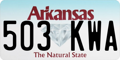 AR license plate 503KWA
