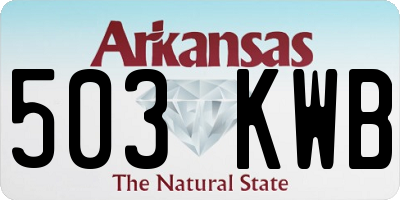 AR license plate 503KWB