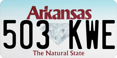 AR license plate 503KWE