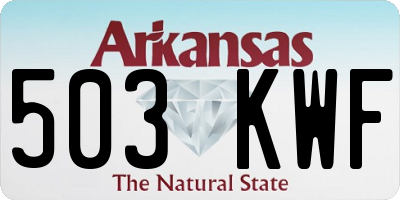 AR license plate 503KWF