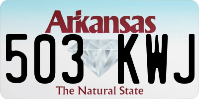 AR license plate 503KWJ