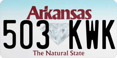 AR license plate 503KWK