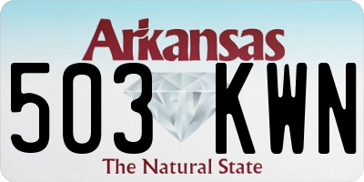 AR license plate 503KWN