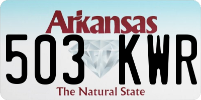 AR license plate 503KWR
