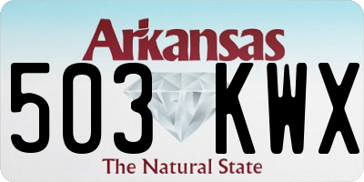 AR license plate 503KWX