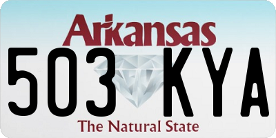 AR license plate 503KYA