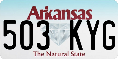 AR license plate 503KYG