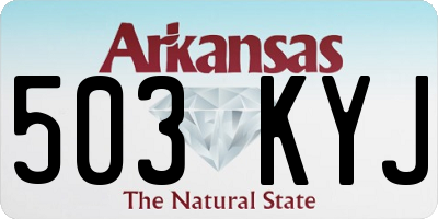 AR license plate 503KYJ
