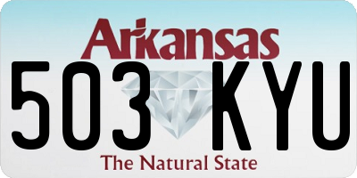 AR license plate 503KYU