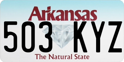 AR license plate 503KYZ