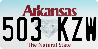 AR license plate 503KZW