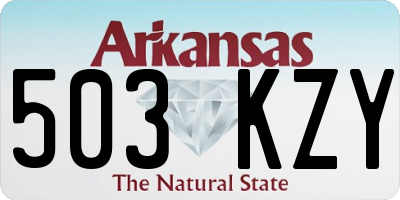 AR license plate 503KZY