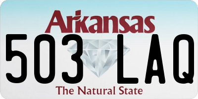AR license plate 503LAQ
