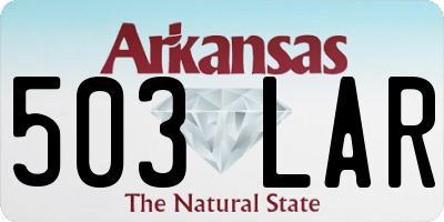 AR license plate 503LAR