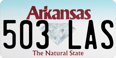 AR license plate 503LAS