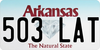 AR license plate 503LAT