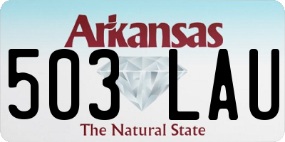 AR license plate 503LAU