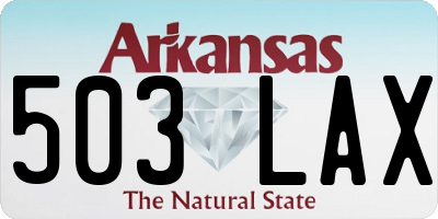 AR license plate 503LAX