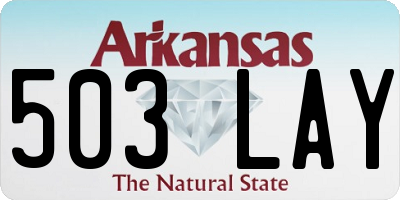 AR license plate 503LAY