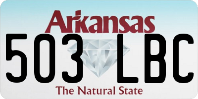 AR license plate 503LBC