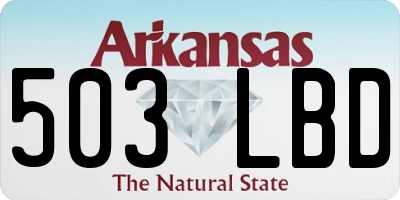 AR license plate 503LBD
