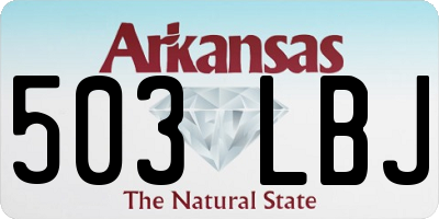 AR license plate 503LBJ