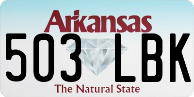 AR license plate 503LBK