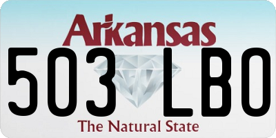AR license plate 503LBO