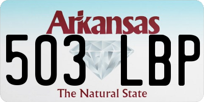 AR license plate 503LBP