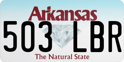 AR license plate 503LBR