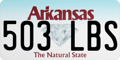 AR license plate 503LBS