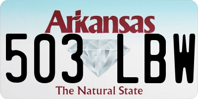 AR license plate 503LBW