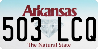 AR license plate 503LCQ