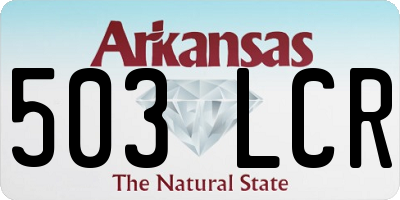 AR license plate 503LCR