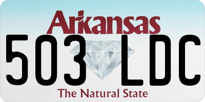AR license plate 503LDC